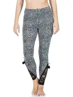 Dantel Paça Leopar Kadın Tayt Derya Kurşun 436 Leopar