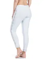 Dantel Şeritli Uzun Kadın Tayt Derya Kurşun 416 Beyaz detay görünüm