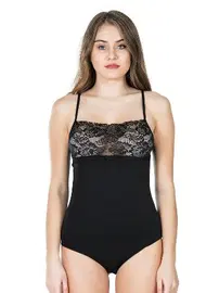 Derya Kurşun Dantel Yaka Askılı Çıtçıtlı Kadın Body Derya Kurşun 312