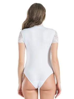 Derya Kurşun Dantelli Balıkçı Yaka Kadın Body Derya Kurşun 330 - Alternatif Görünüm