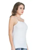 Dantelli Kadın Atlet Derya Kurşun 211 Beyaz farklı açı