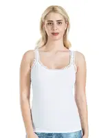 Dantelli Kadın Atlet Derya Kurşun 214 Beyaz