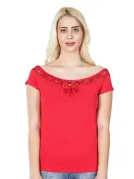 Derya Kurşun Dantelli Kadın Tişört Derya Kurşun 259