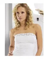 Dantelli Straplez Kadın Atlet Derya Kurşun 247 Beyaz