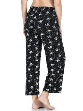 Derya Kurşun Desenli Geniş Paça Pantolon Derya Kurşun 025-D01 - Alternatif Görünüm