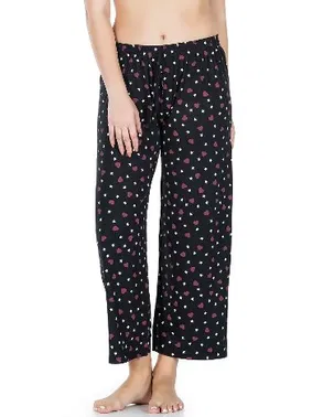 Derya Kurşun Desenli Geniş Paça Pantolon Derya Kurşun 025-D02