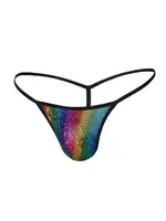 Doreanse Erkek Polyamid Çok Renkli Parlak Tanga String 1300 Rainbow