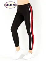 Active Sportive Çift Çizgili Tayt DoReMi 002-000872 Siyah detay görünüm