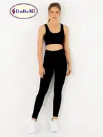 Çift Çizgili Tayt DoReMi Active Sportive 002-000869 Siyah farklı açı