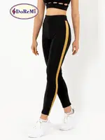 DoReMi Active Sportive Kalın Çizgili Tayt Siyah görsel 6