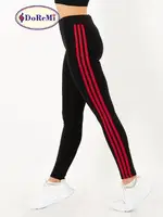 DoReMi Active Sportive Üç Çizgili Tayt Siyah görsel 8