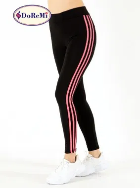 DOREMI DoReMi Şeritli Active Sportive Siyah Tayt - Alternatif Görünüm