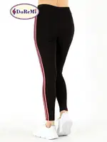 DoReMi Şeritli Active Sportive Siyah Tayt Siyah görsel 6