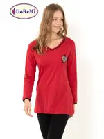 DoReMi Apple Pie Bayan Pijama Takımı Bordo görsel 4
