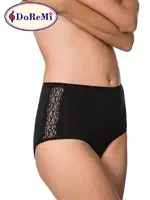 DoReMi Kenarları Dantelli Yüksek Bel Külot Siyah farklı açı