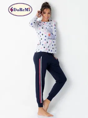 DOREMI DoReMi Puantiyeli Bayan Pijama Takımı - Alternatif Görünüm