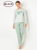 DoReMi Uzun Kollu Baskılı Bayan Pijama Takımı farklı açı