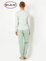 DoReMi Uzun Kollu Baskılı Bayan Pijama Takımı görsel 5