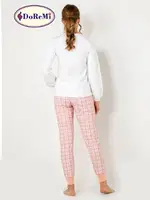 DoReMi Kanguru Cepli Bayan Pijama Takımı Ekru görsel 5