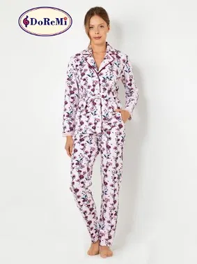 DOREMI DoReMi Önden düğmeli Bayan Pijama Takımı - Alternatif Görünüm