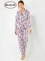 DoReMi Önden düğmeli Bayan Pijama Takımı Desenli görsel 8