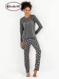 DOREMI DoReMi Rahat Kesim Antrasit Pijama Takımı