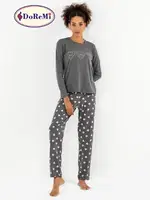 DoReMi Rahat Kesim Antrasit Pijama Takımı Antrasit Melanj detay görünüm