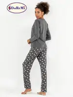 DoReMi Rahat Kesim Antrasit Pijama Takımı Antrasit Melanj görsel 5