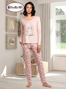 DOREMI My Home Somon Uzun Kol DoReMi Pijama Takımı