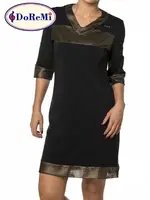 Doremi Black Gold Bayan Penye Gecelik Siyah detay görünüm