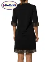 Doremi Black Gold Bayan Penye Gecelik Siyah görsel 4