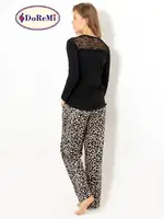 DoReMi Elegant Desing Bayan Pijama Takımı Siyah görsel 6
