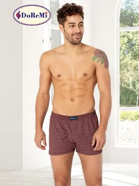 DOREMI Bordo Erkek Boxer Poplin - Alternatif Görünüm