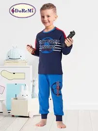 DOREMI Lacivert Erkek Çocuk Kışlık Pijama Takımı Doremi