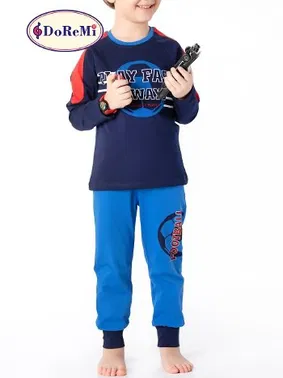 DOREMI Lacivert Erkek Çocuk Kışlık Pijama Takımı Doremi - Alternatif Görünüm