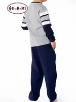 DoReMi Gri Uzun Kol Erkek Çocuk Pijama Takımı Gri görsel 5