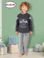 Füme Erkek Çocuk Pijama Takımı DoReMi 002-000704 Füme