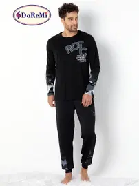 DOREMI Cepli Erkek Homewear Erkek Pijama Takımı DoReMi