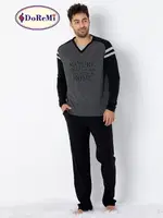 DoReMi Erkek Pijama Takımı Antrasit Melanj farklı açı