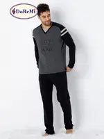 DoReMi Erkek Pijama Takımı Antrasit Melanj görsel 4