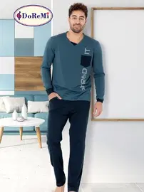 DOREMI V Yaka Spor Erkek Pijama Takımı DoReMi