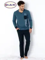 V Yaka Spor Erkek Pijama Takımı DoReMi görsel 4
