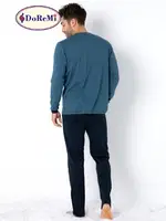 V Yaka Spor Erkek Pijama Takımı DoReMi görsel 5