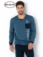 V Yaka Spor Erkek Pijama Takımı DoReMi görsel 6