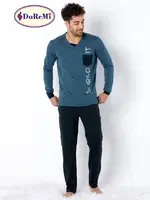 V Yaka Spor Erkek Pijama Takımı DoReMi görsel 9