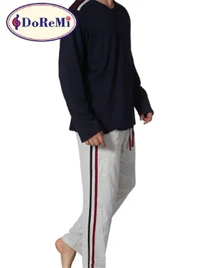 DOREMI Doremi Lacivert Beyaz Erkek Pijama Takımı