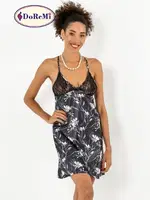 Dantelli DoReMi Kadın Gecelik Lacivert görsel 7