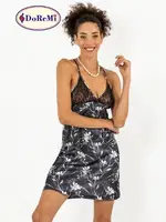 Dantelli DoReMi Kadın Gecelik Lacivert görsel 8