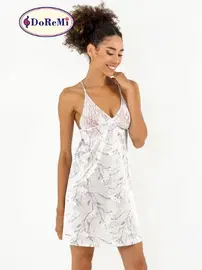 DOREMI Dantelli Çapraz Askılı Kadın Gecelik DoReMi