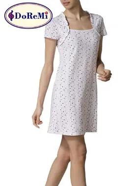 DOREMI Doremi Kısa Kollu Desenli Gecelik